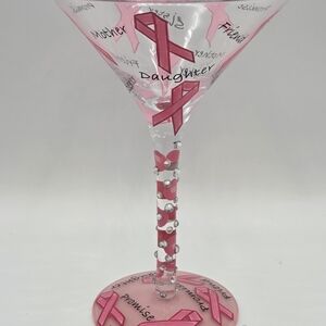 Lolita "Pink Ribbon" Martini Glass with Box